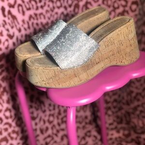 Madden Girl Women's Silver and Pink Sandals